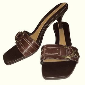 Nine West Brown Sandals with Heel